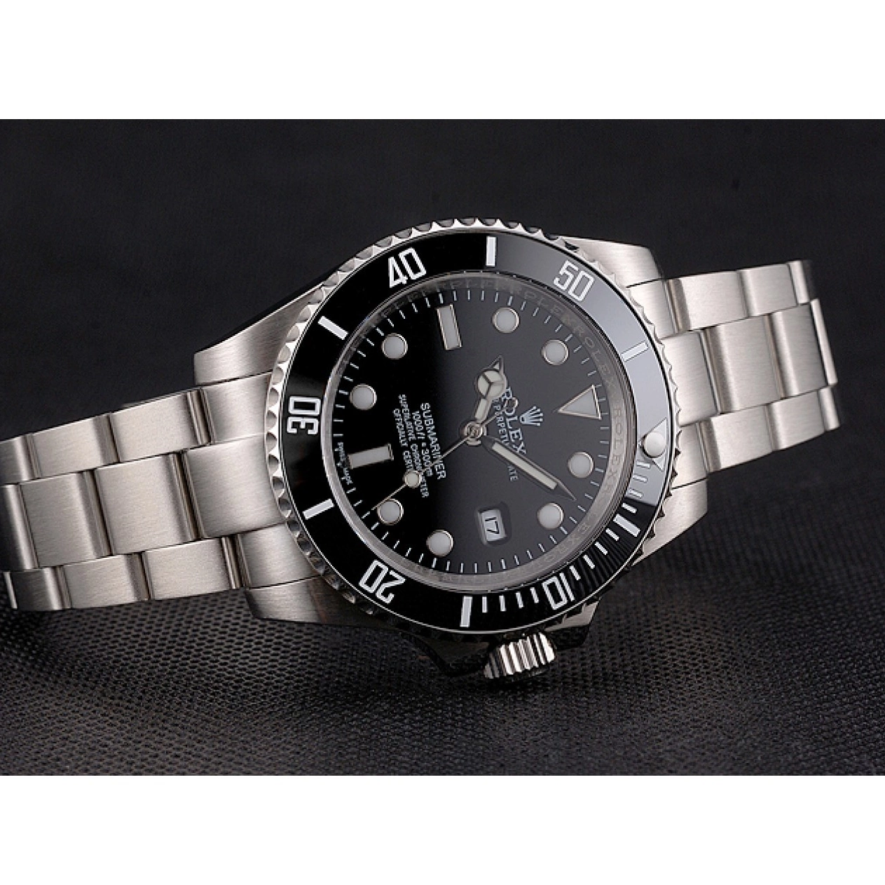 Rolex copies cheap Small Rolex Date Swiss Black Steel Stainless Bezel Bracelet And And Submariner Case Dial 0523
